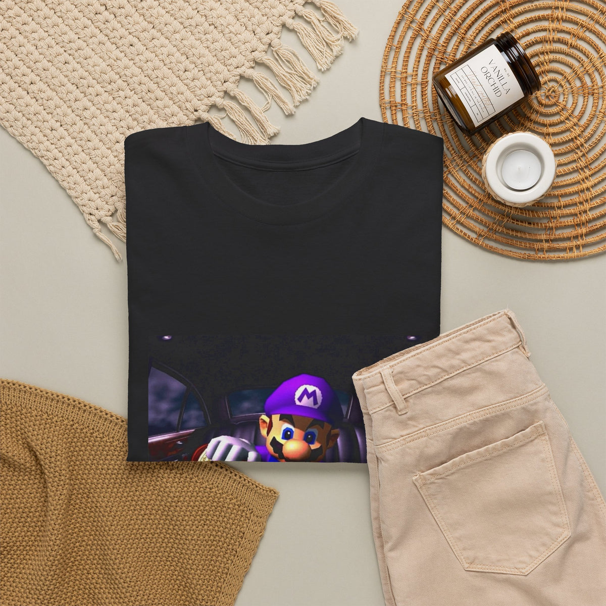 Waluigi Pouring Purple Drank In Limo Tee