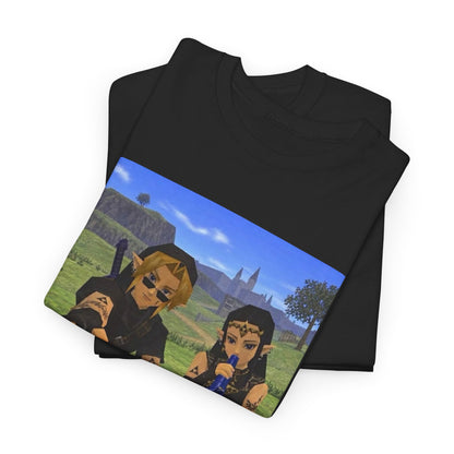 Dark Link And Dark Zelda Chilling Campfire Tee