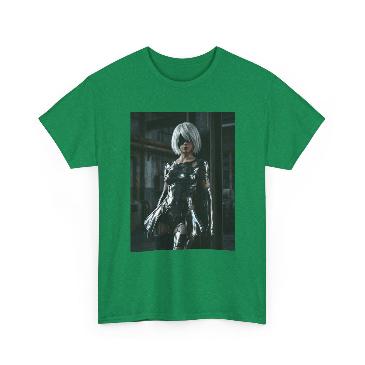 Chrome 2B Leaning In Industrial Scene