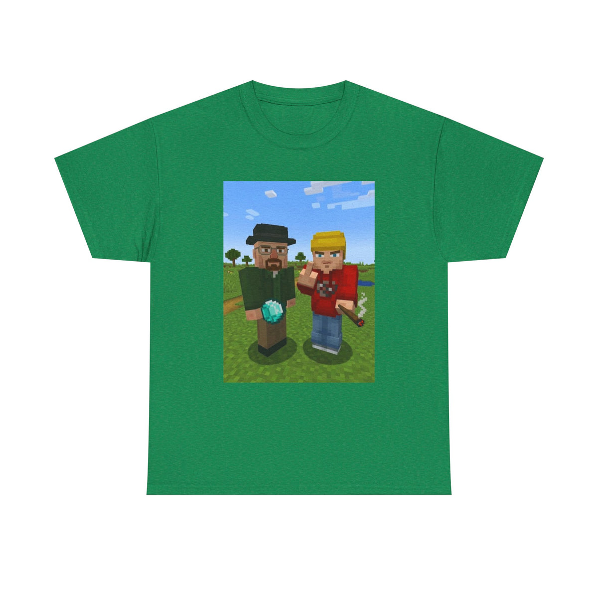 Pixelated Duo In The Green Field Tee