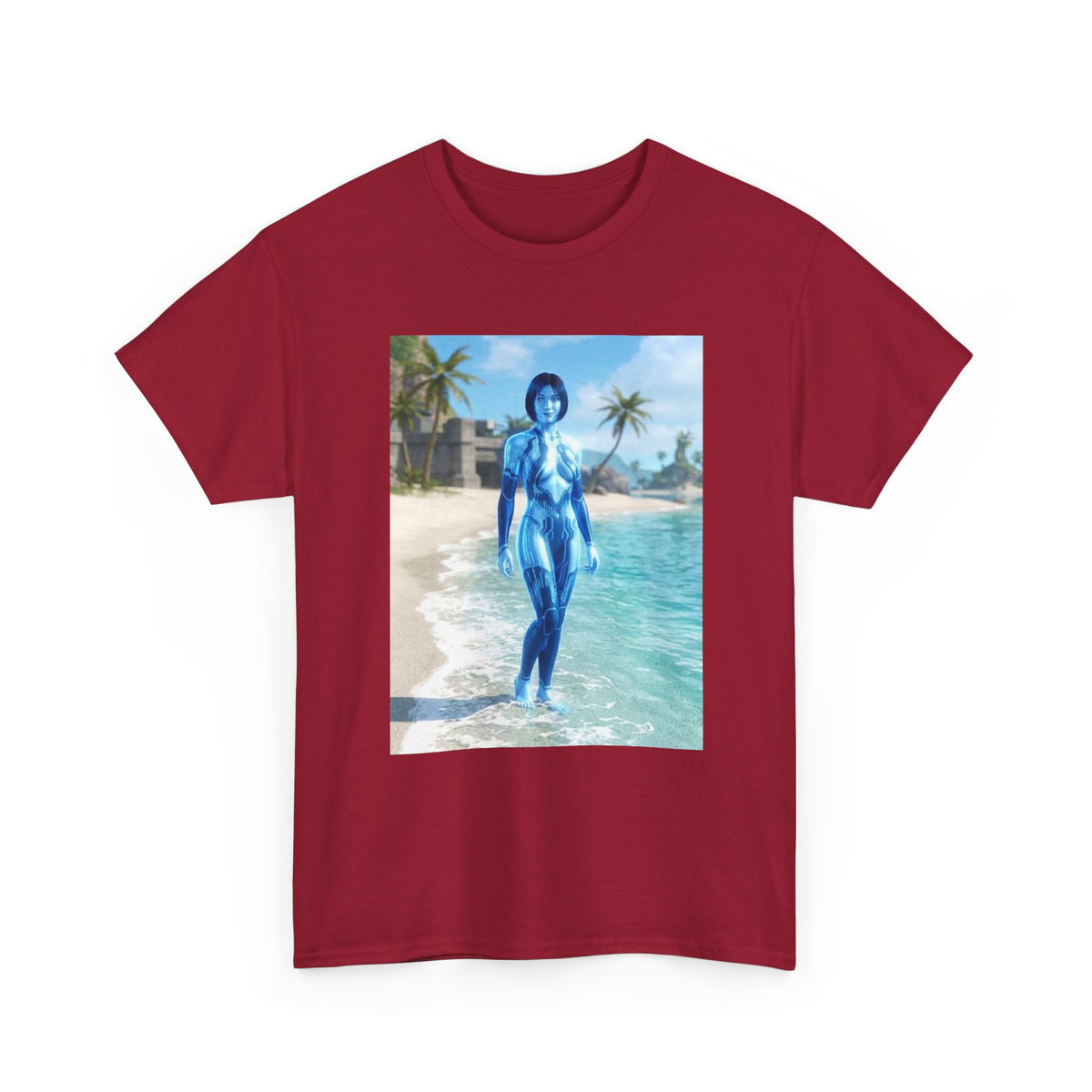 Cortana On Tropical Beach Tee