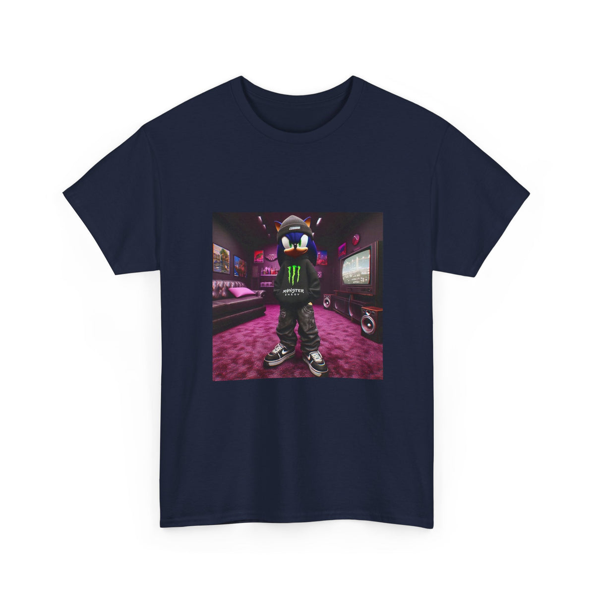 Streetwear Sonic Posing In A Drip Room