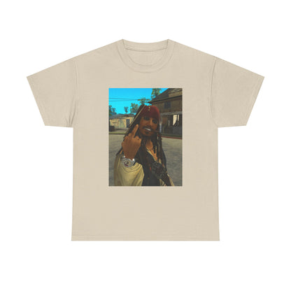 Gangster Jack Sparrow Flipping The Bird Tee