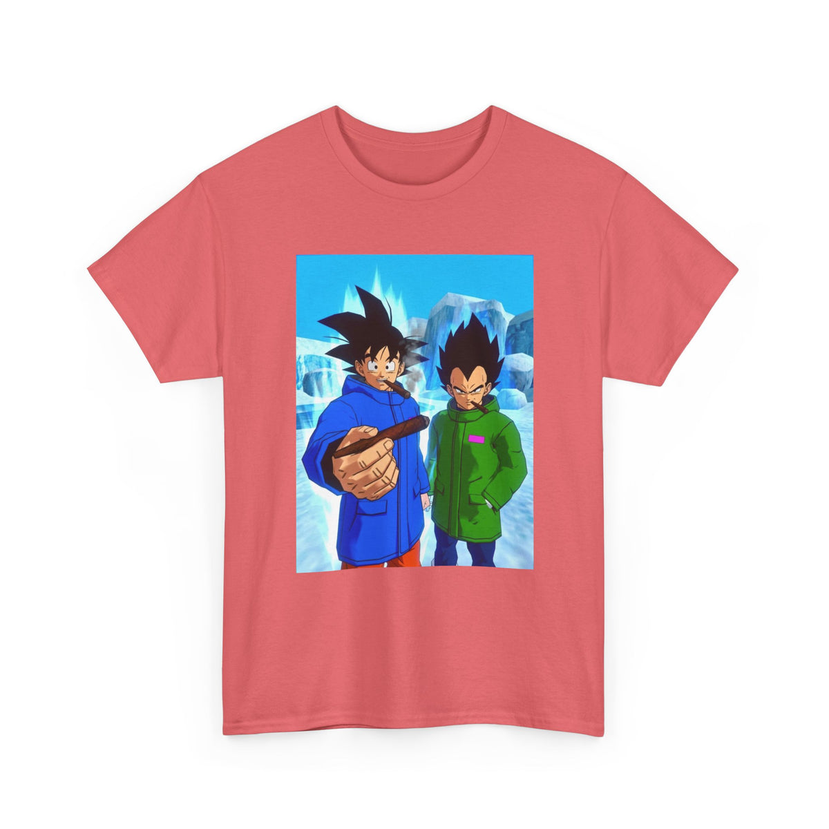 Goku and Vegeta Chilling in Icy Scene Tee