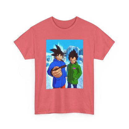Goku and Vegeta Chilling in Icy Scene Tee