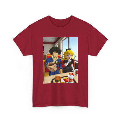 Spike and Peach Smoking Fast Food Tee (Design 3)