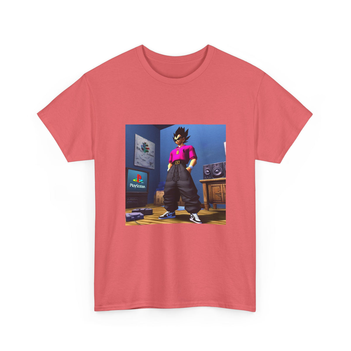 Y2K Vegeta Chilling With PlayStation Tee