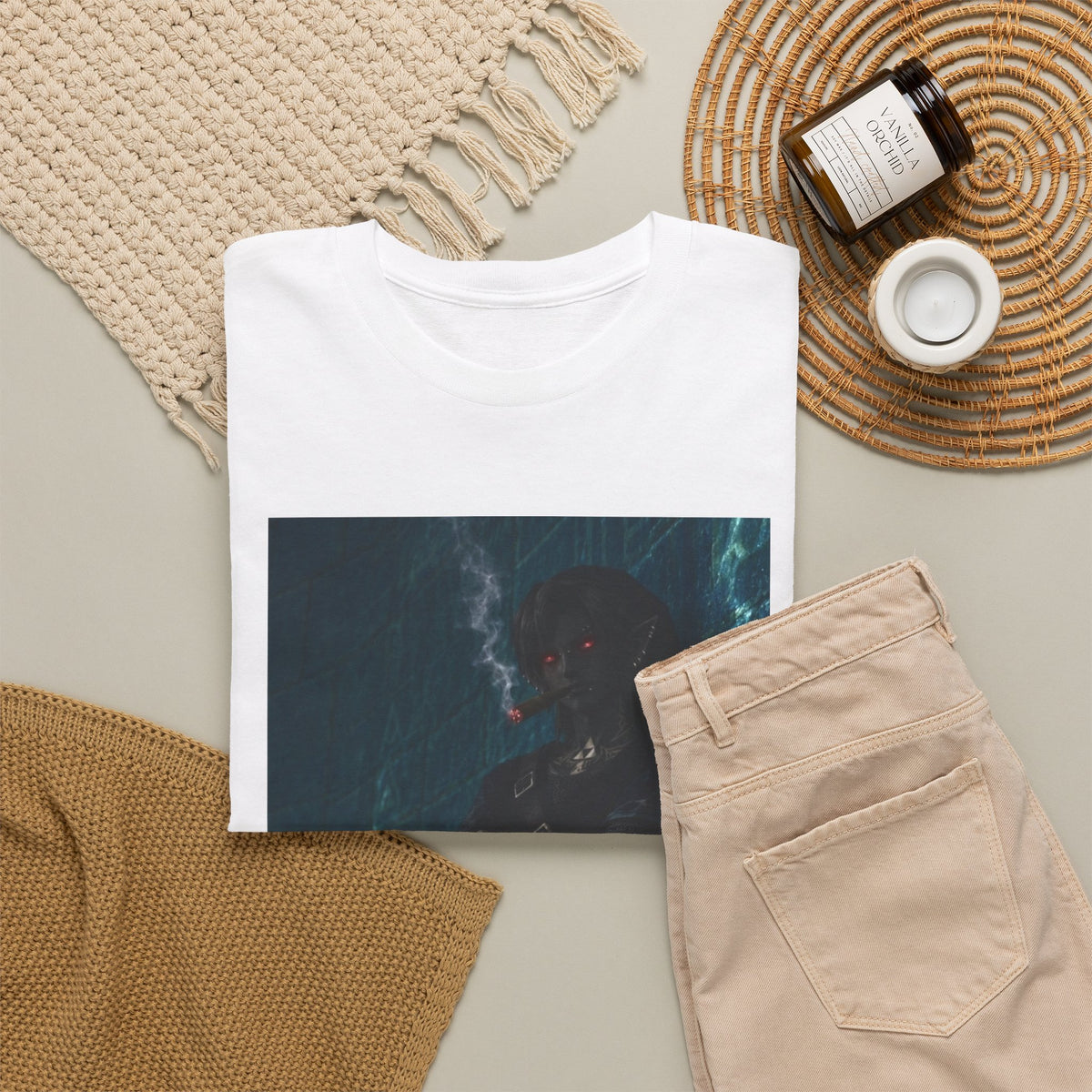 Dark Link Smoking A Lit Cigar Tee