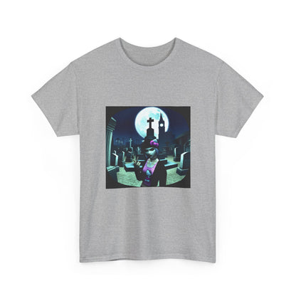 Gothic Hello Kitty Giving Finger Graveyard Tee