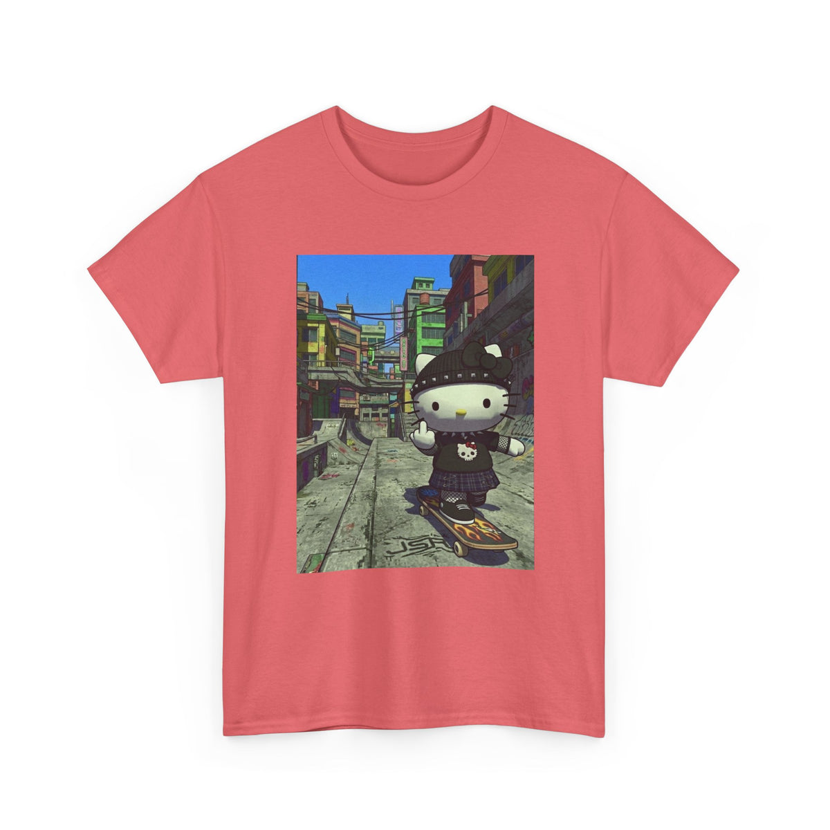 Punk Hello Kitty Flipping The Bird Tee