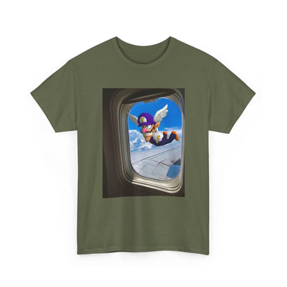 Waluigi Flipping The Bird Mid-Flight