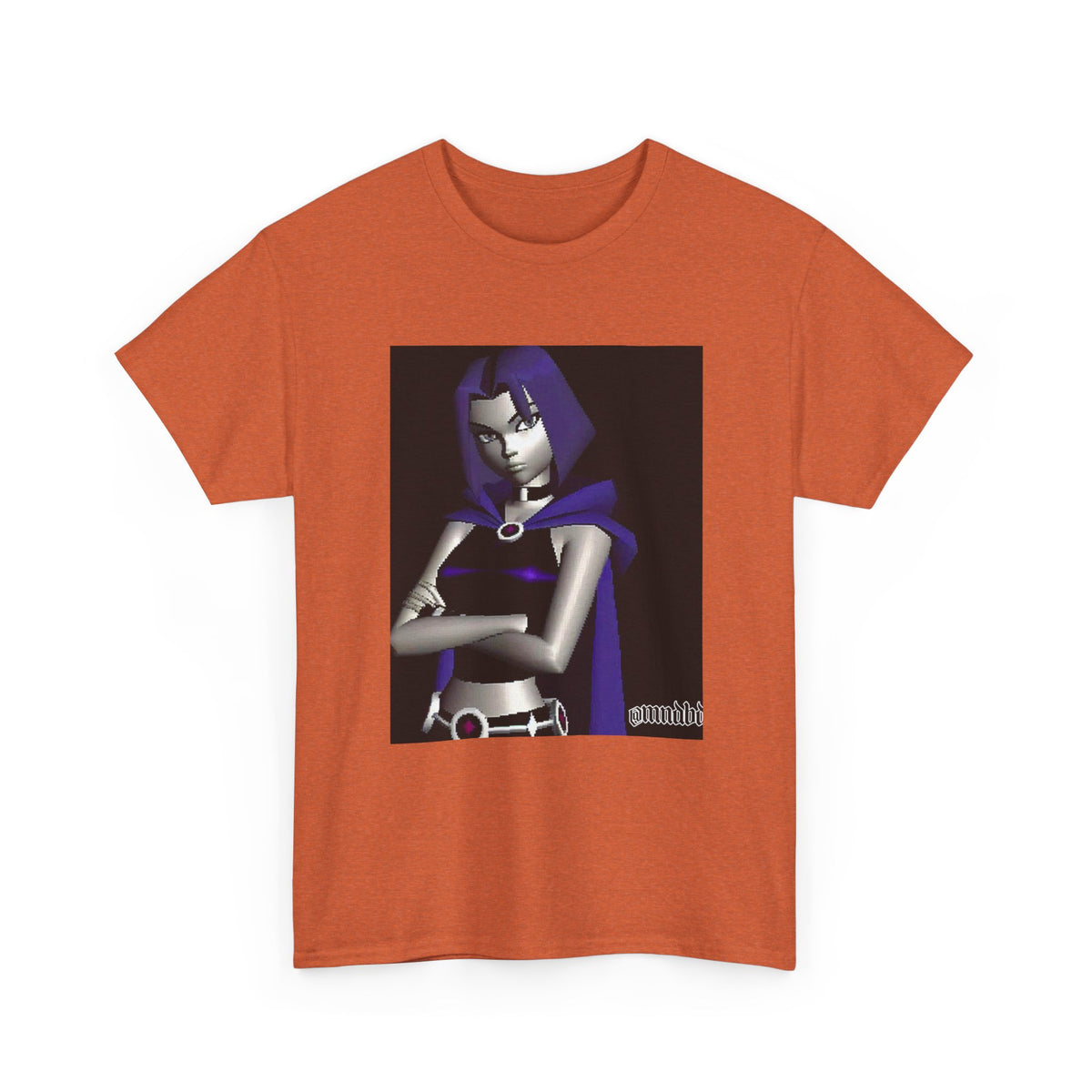Pixelated Raven Standing Arms Crossed Tee