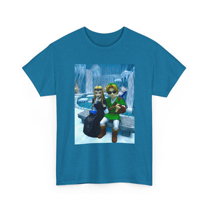 Link And Dark Zelda Chilling In Zora's Domain