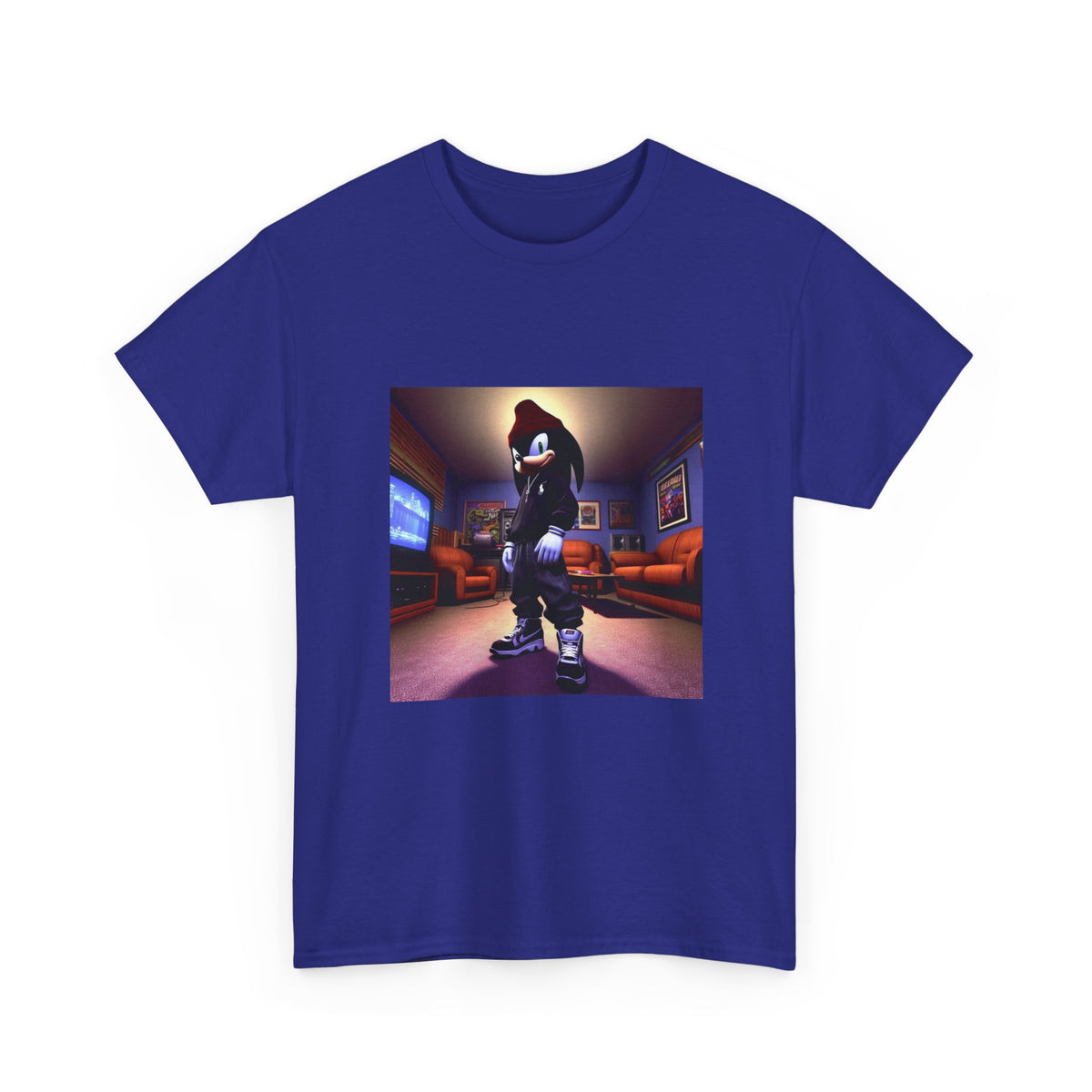 Edgy Hedgehog In Streetwear Drip Tee