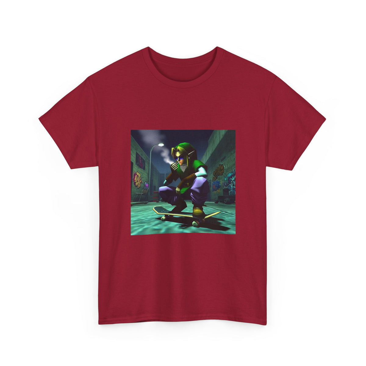 Skater Link Smoking In Dark Alley Tee