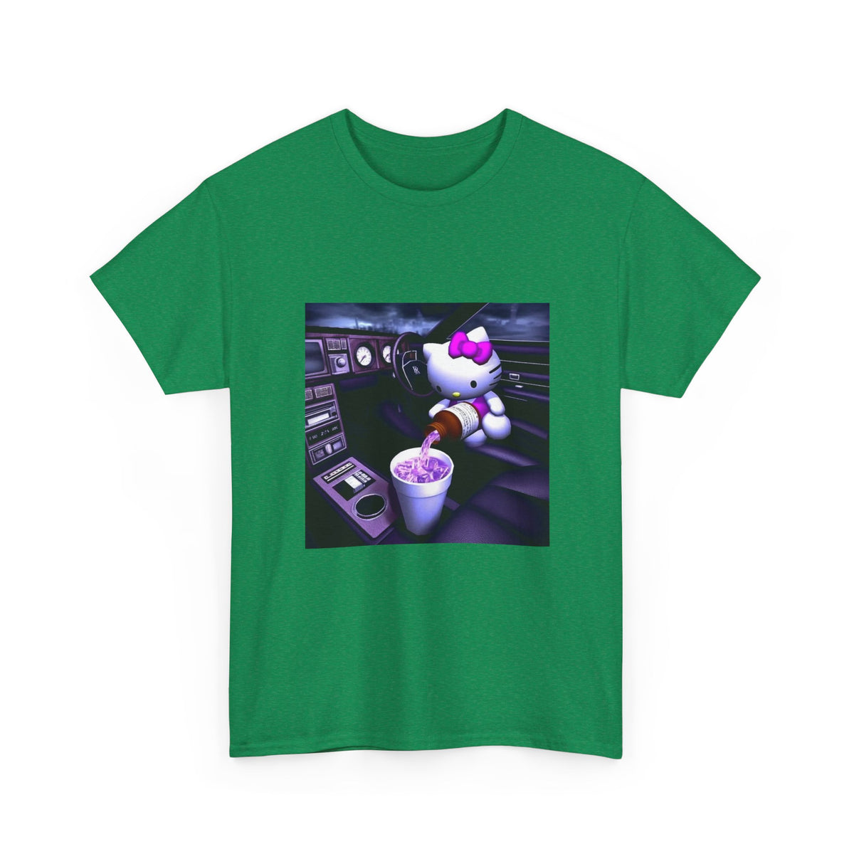 Hello Kitty Pours Lean In Car Tee