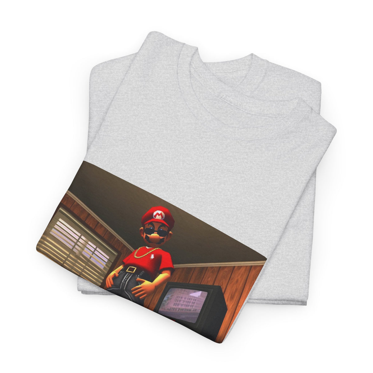 Gangster Mario Chillin' In The Crib Tee