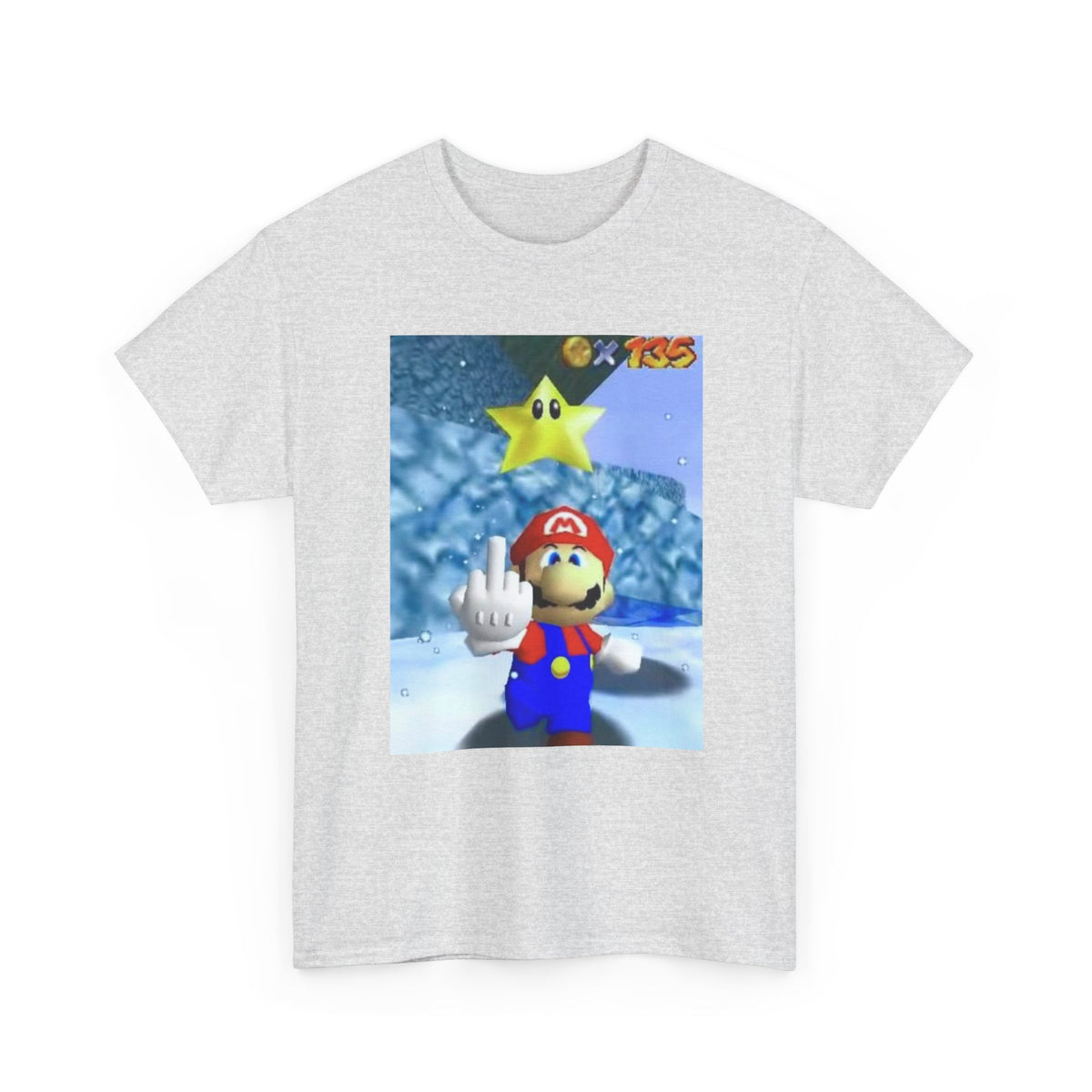 Mario Flips The Bird In Icy World Tee