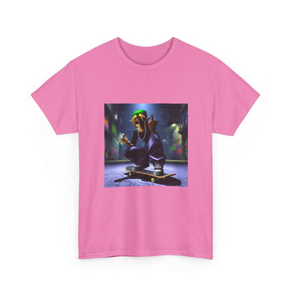Edgy Ocarina Link Skater Flipping Off Tee