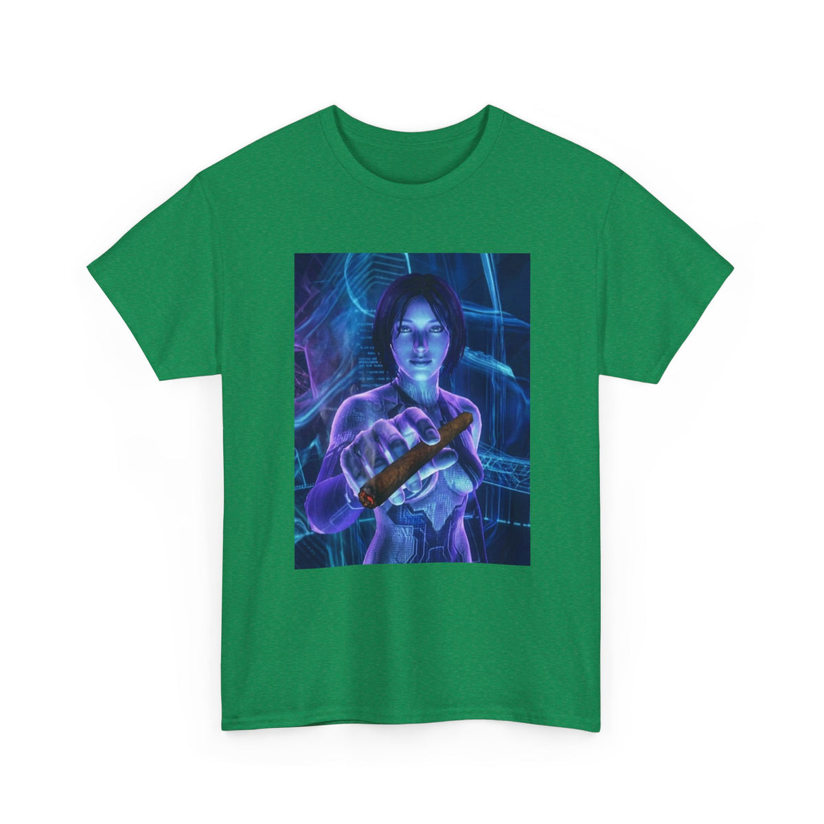Cybernetic Woman Offers Lit Cigar Tee