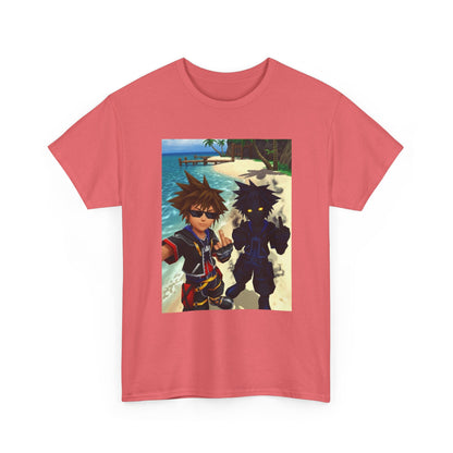 Sora And Dark Form Flipping Off At The Beach