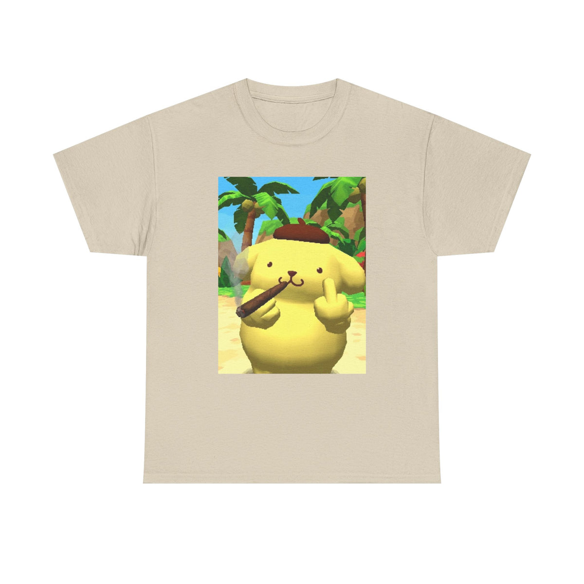 Pompompurin Smoking And Flipping Off Tee