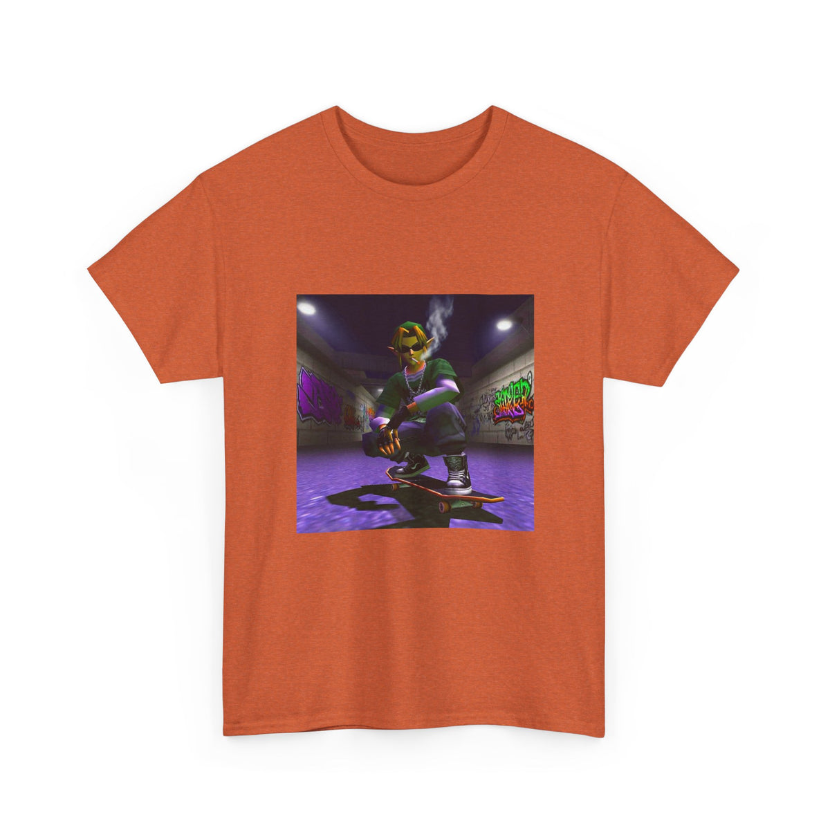 Stoner Link Skateboarding In Graffiti Alley Tee