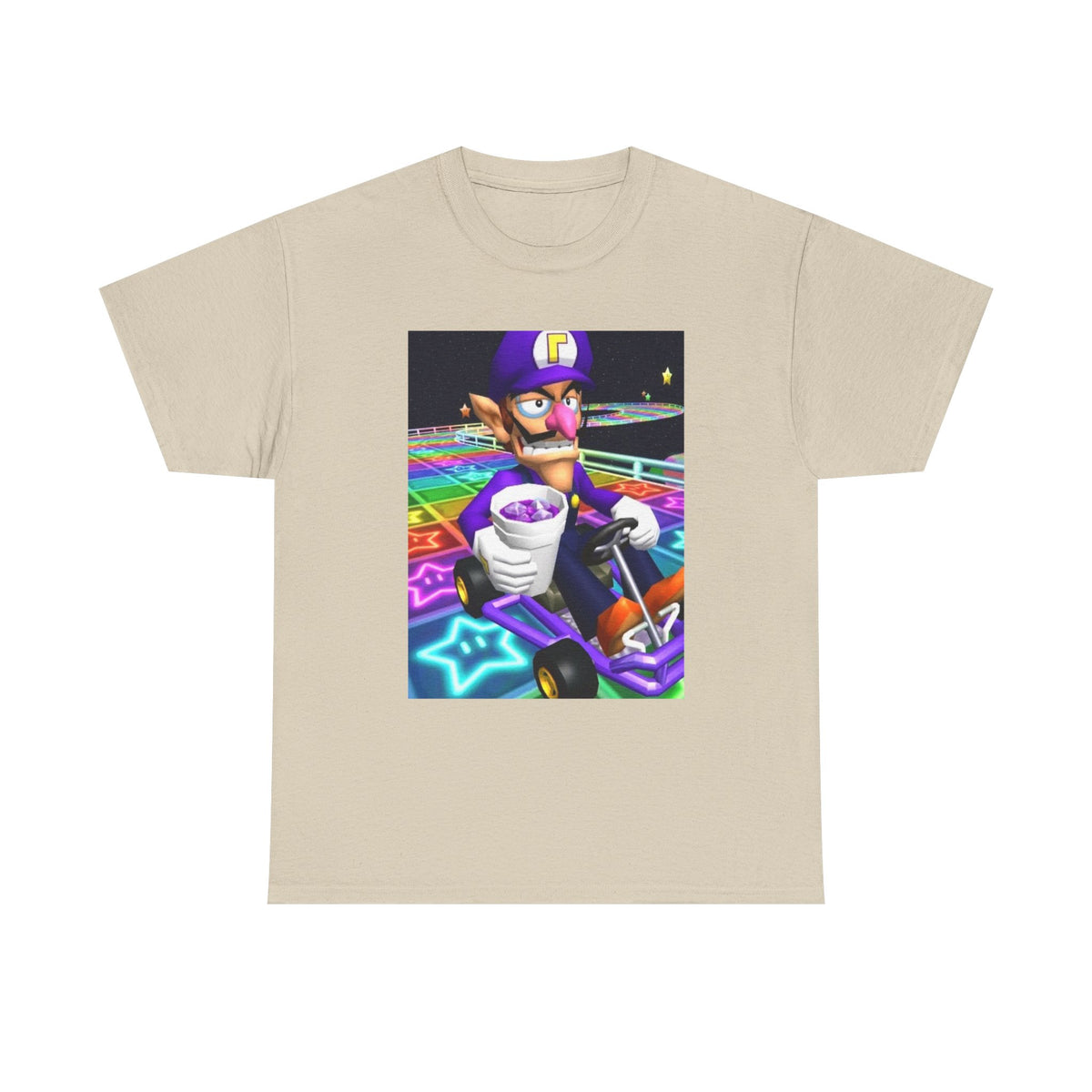 Waluigi Sipping Lean On Rainbow Road Tee (Design 4)