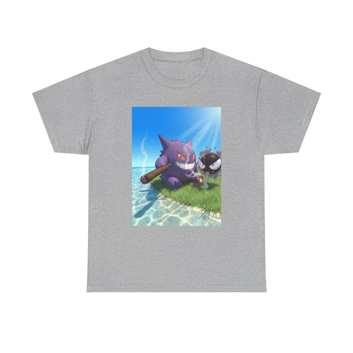 Gengar and Gastly Getting High Beachside