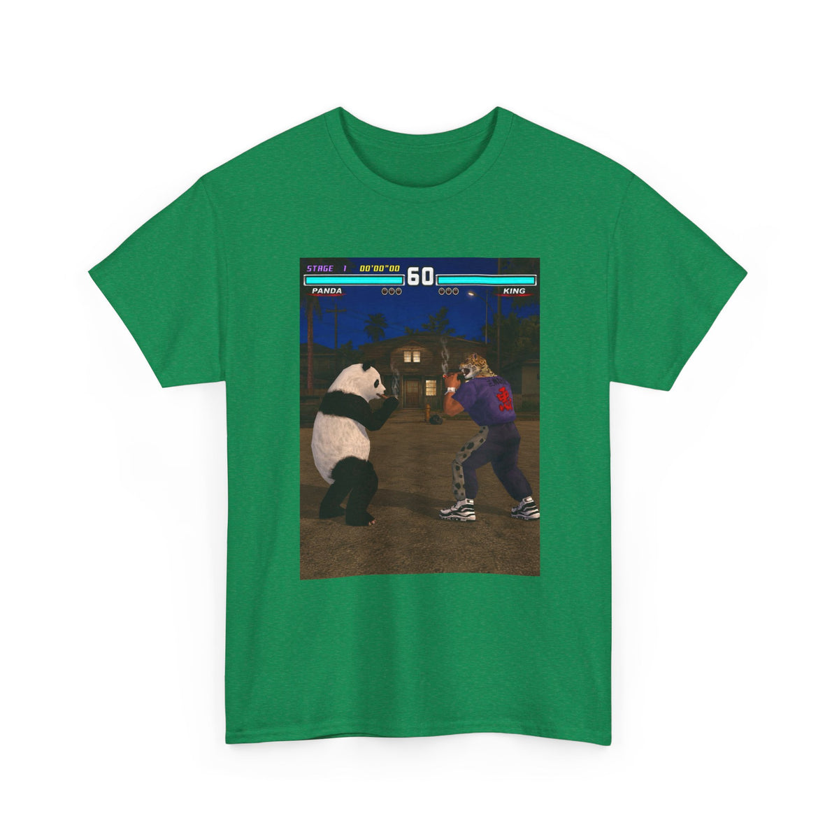 Panda And King Smoking Cigars Street Fight Tee