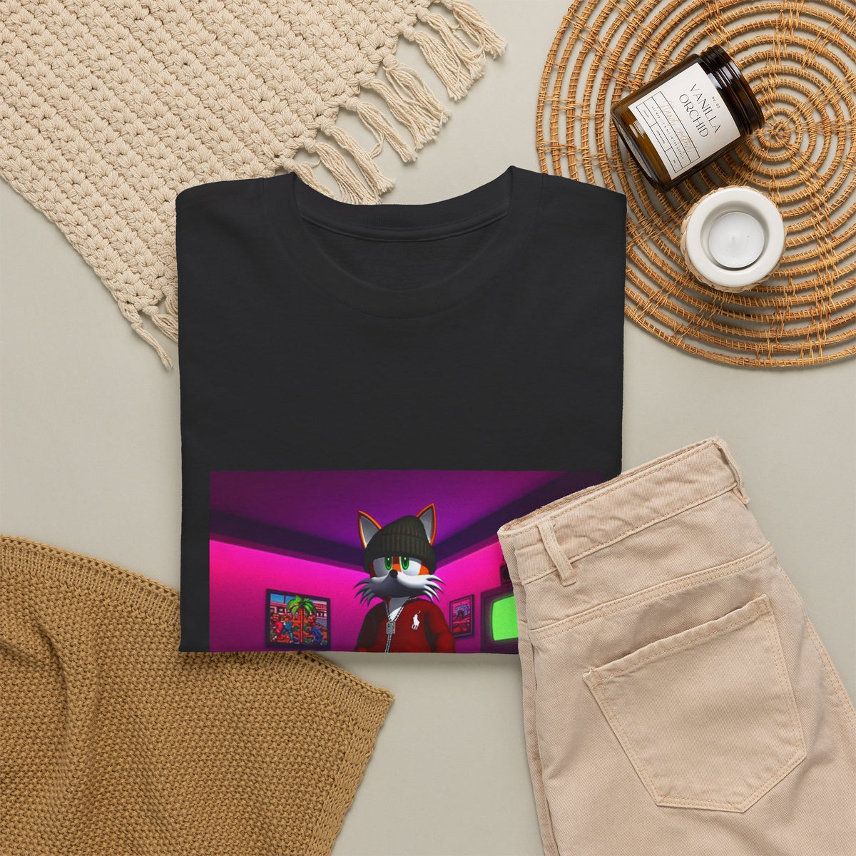 Swagged-Out Fox In Retro Chill Pad