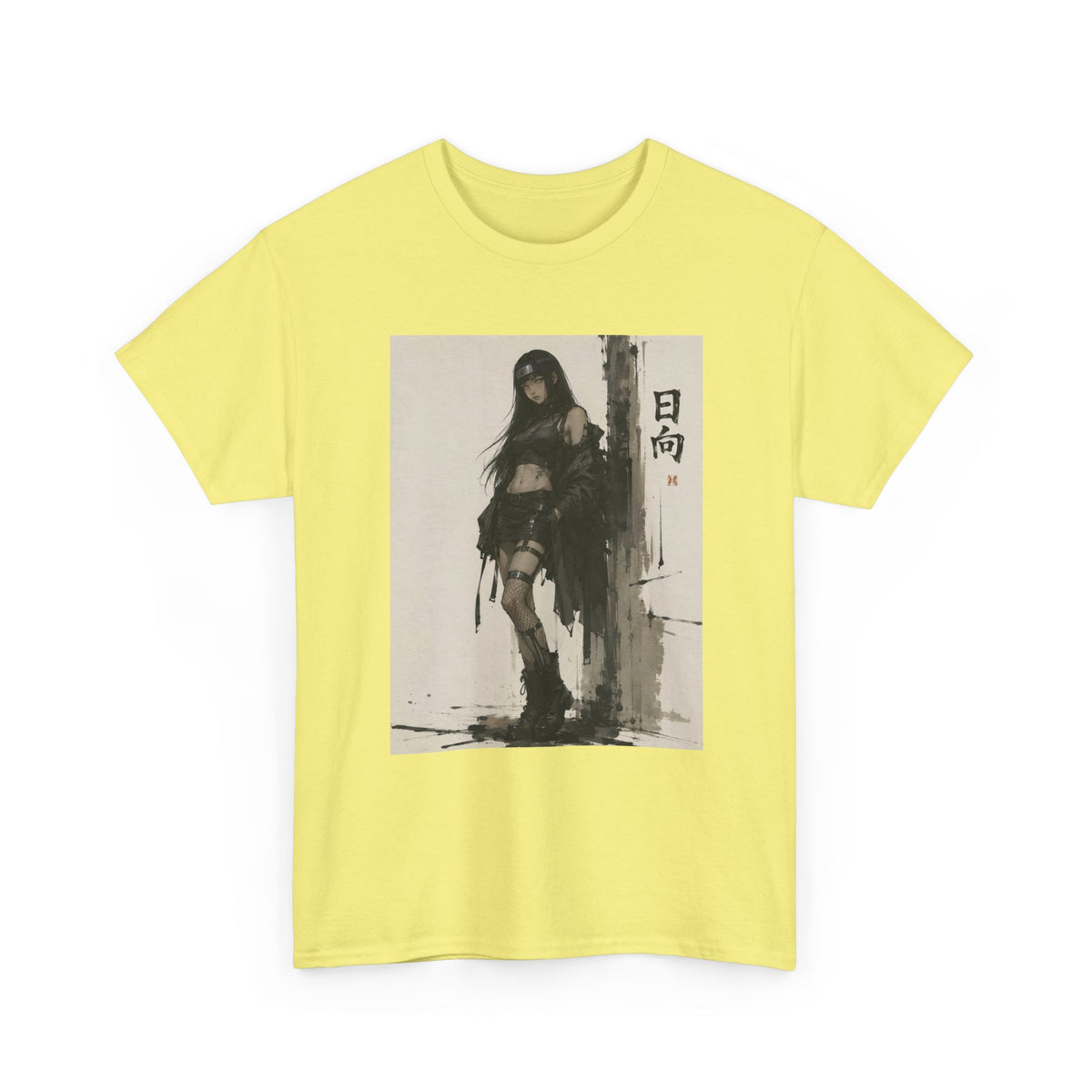 Anime Warrior Girl Leaning On Post Tee