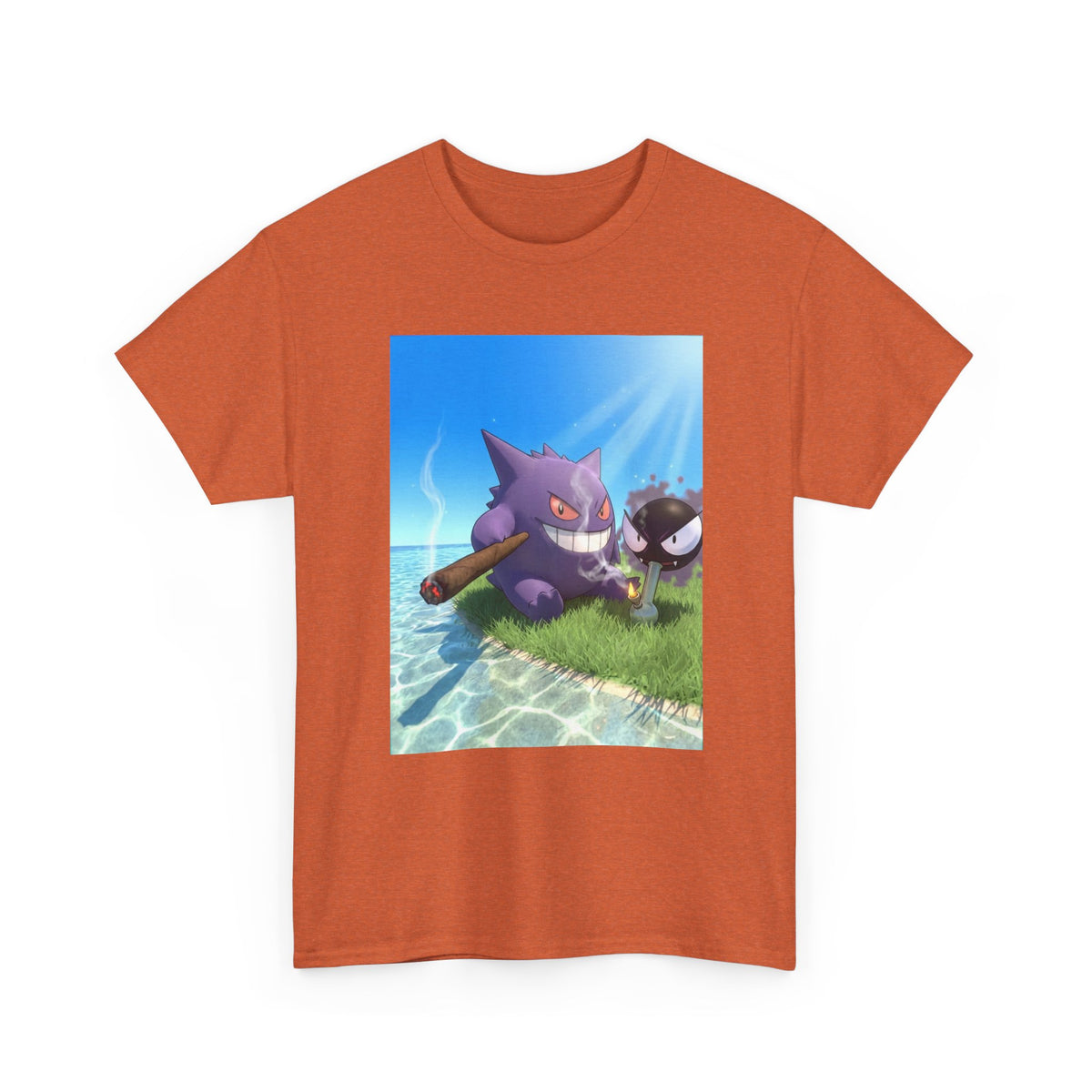 Gengar and Gastly Getting High Beachside