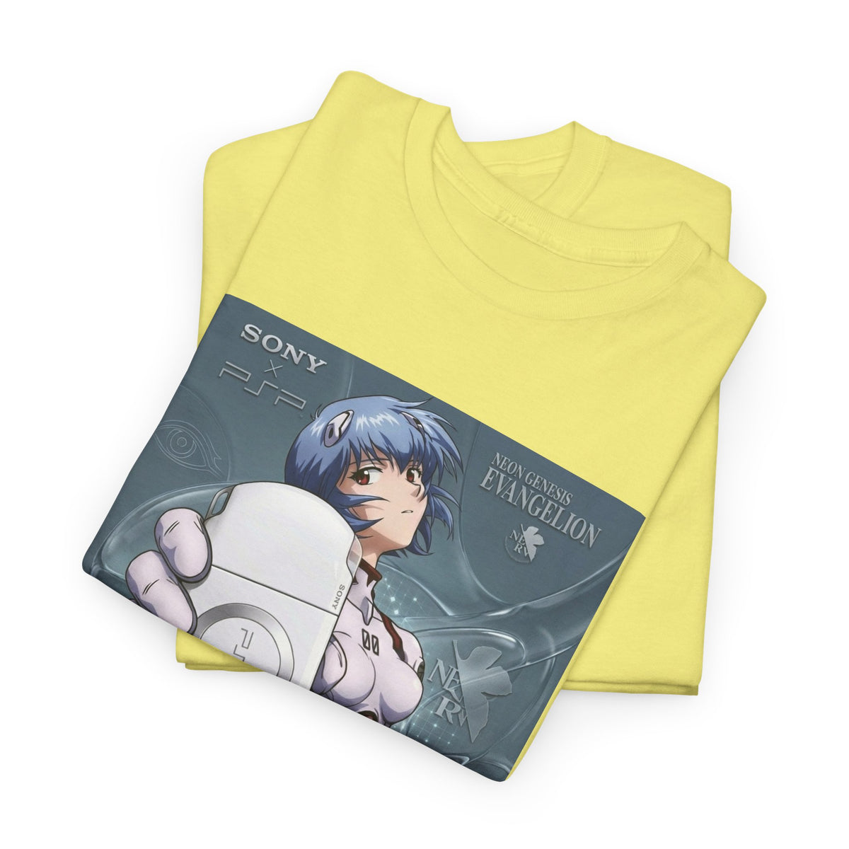 Rei Ayanami Holds PSP Collaboration Tee