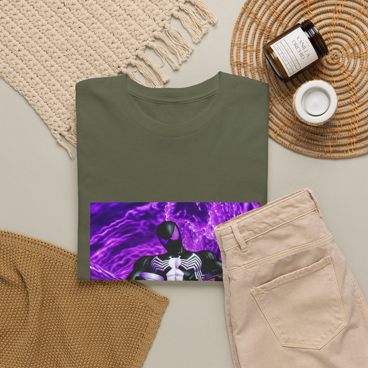 Symbiote Spider-Man Chilling with Lean Tee