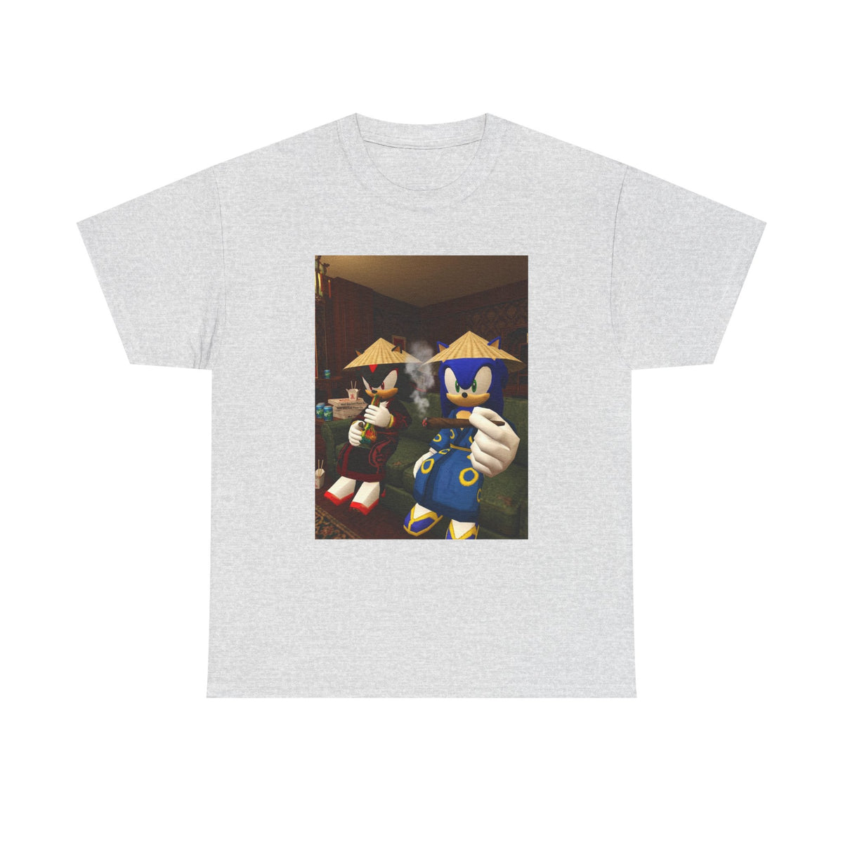 Sonic And Shadow Chilling And Smoking Tee (Design 5)