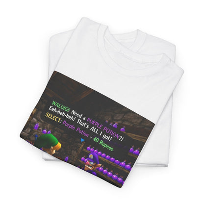 Waluigi Sells Purple Potions To Link