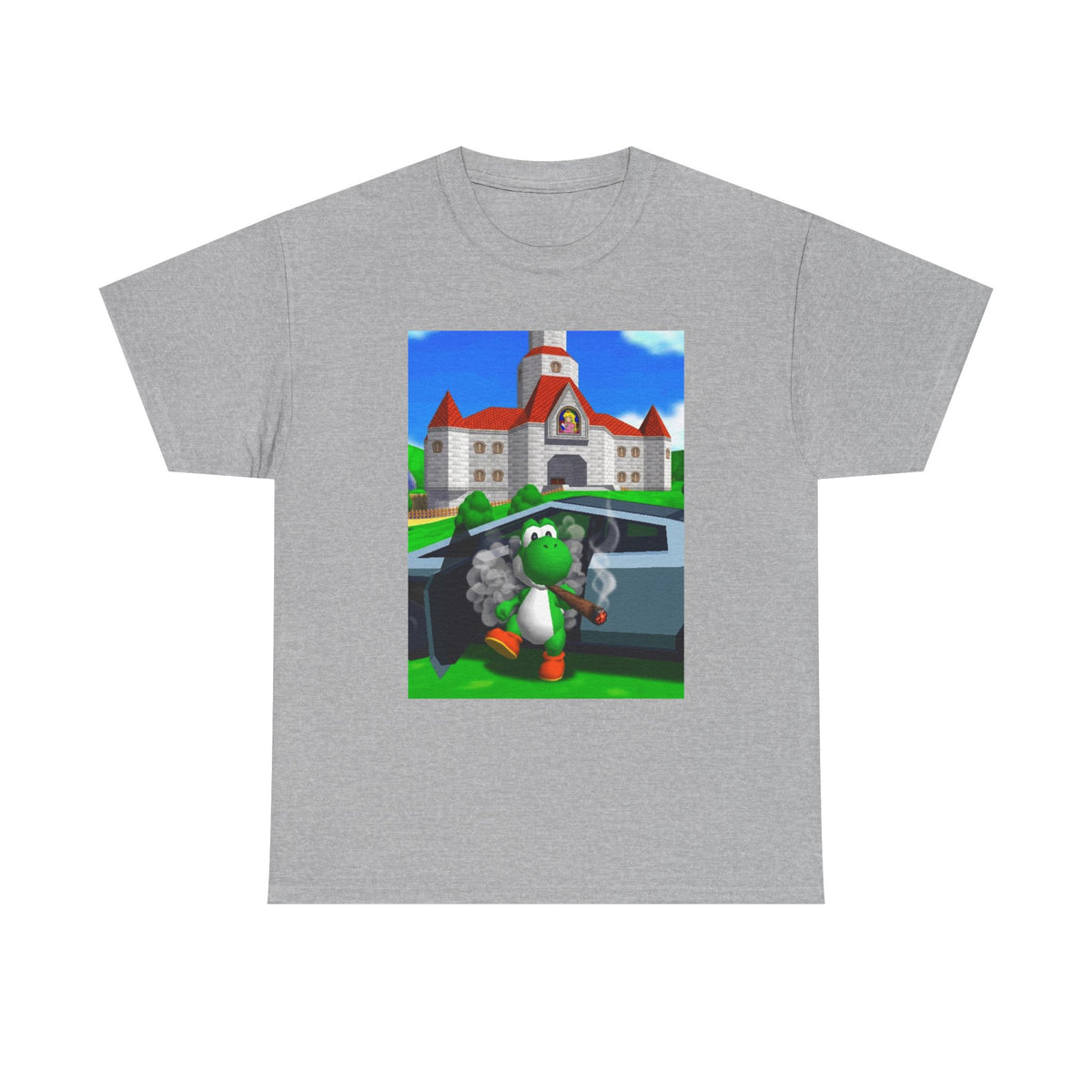 Yoshi Hotboxing Outside Princess Peach's Castle