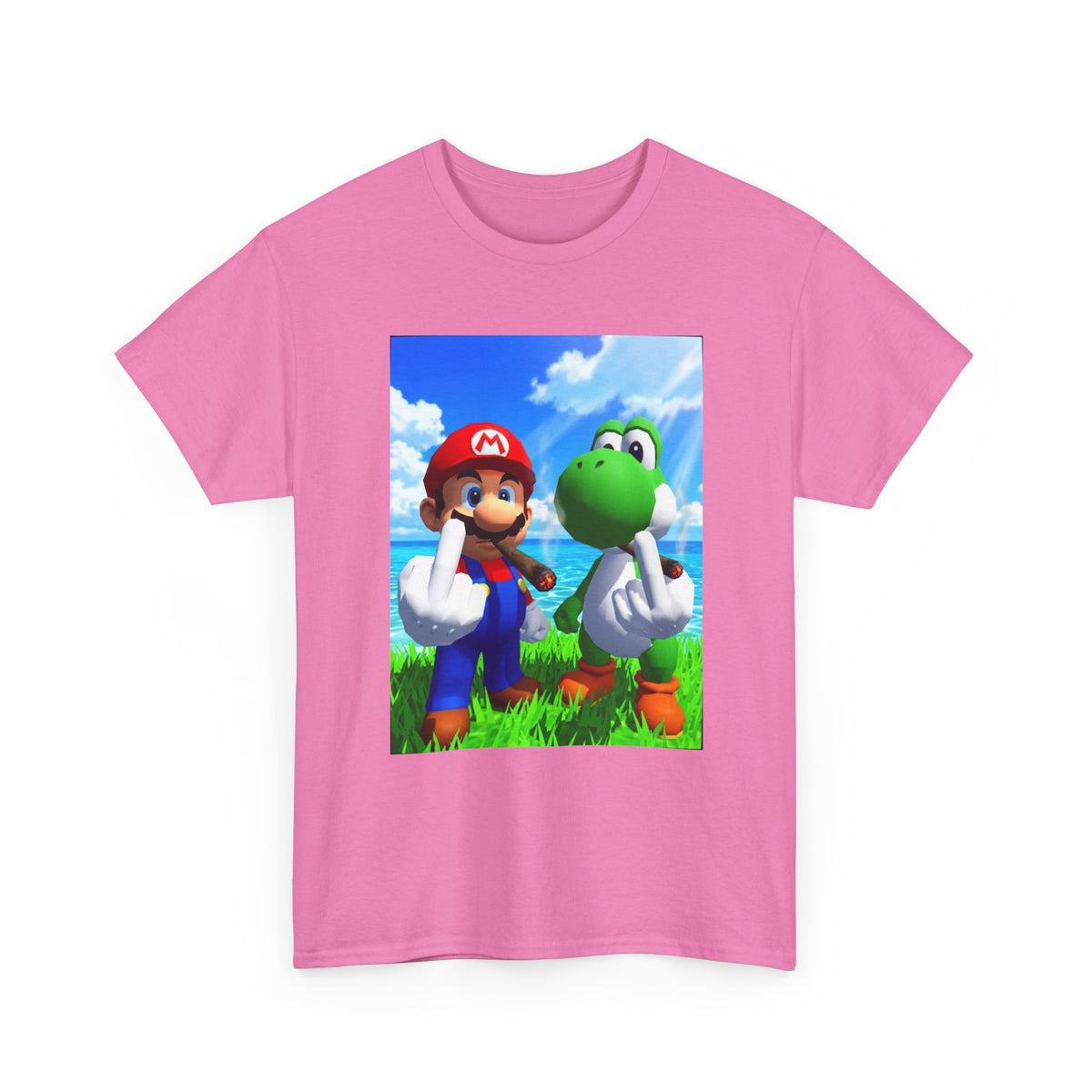Mario And Yoshi Flip The Bird