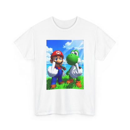 Mario And Yoshi Flip The Bird