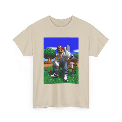 Thug Mario Flipping The Bird Tee