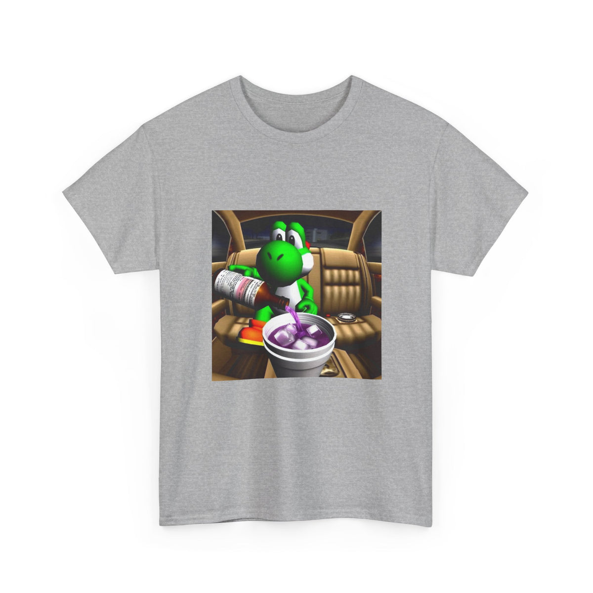 Yoshi Pouring Lean In Car Tee