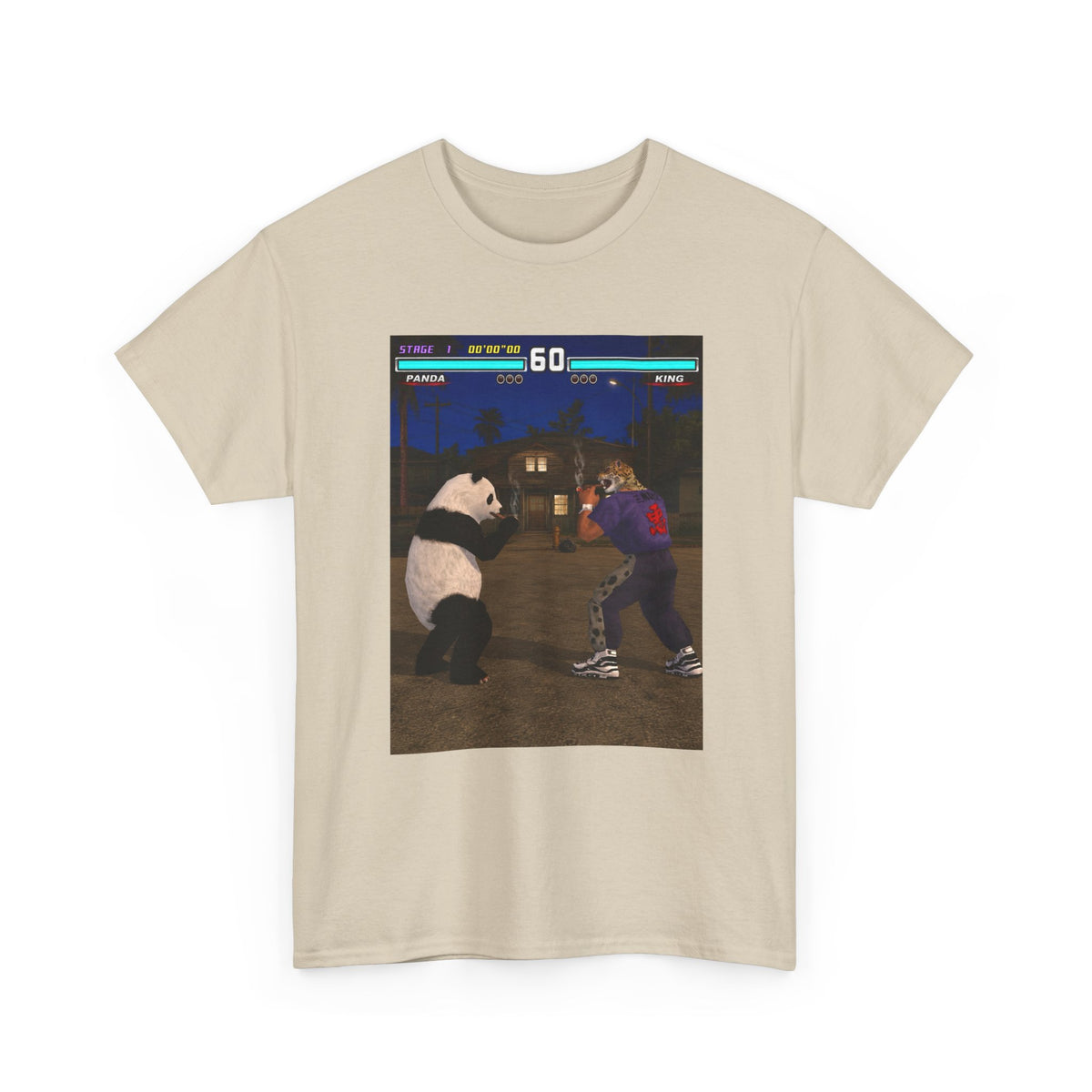 Panda And King Smoking Cigars Street Fight Tee
