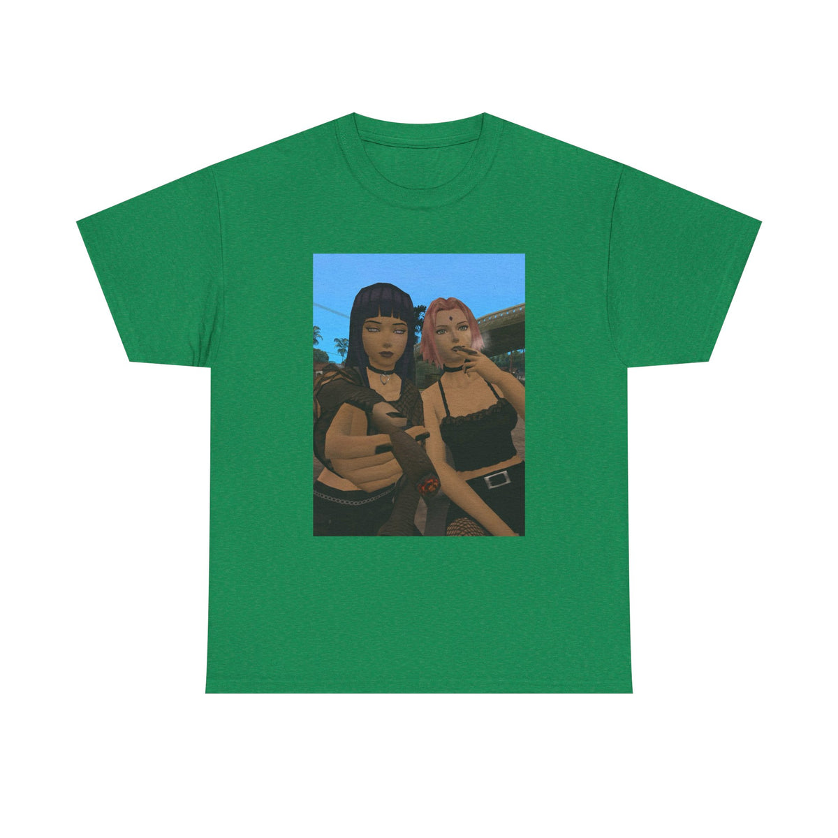 Goth Gamer Girls Sharing A Blunt Tee