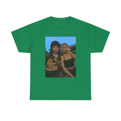 Goth Gamer Girls Sharing A Blunt Tee