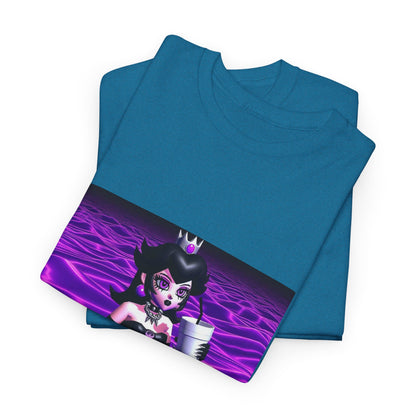 Goth Peach Wading In Purple Waves