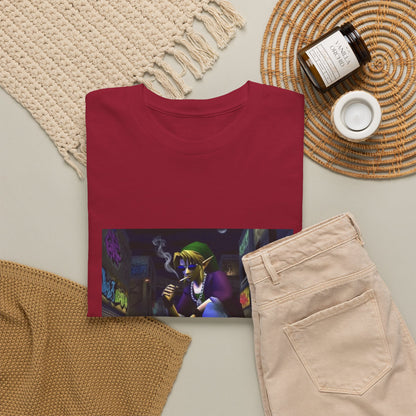 Skater Link Smoking In Gritty Alley Tee