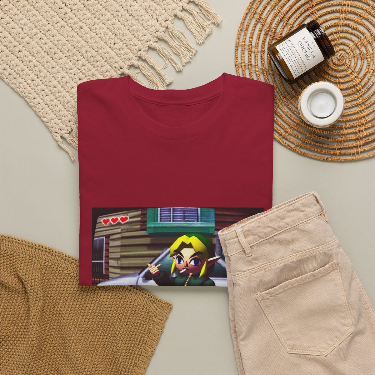 Link Smoking And Flipping The Bird Tee