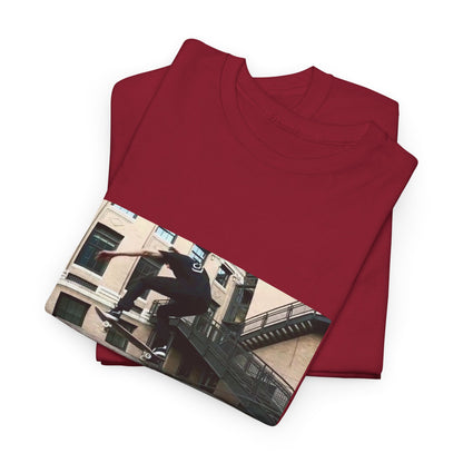 Skater Riding Through Cloud Passage Tee