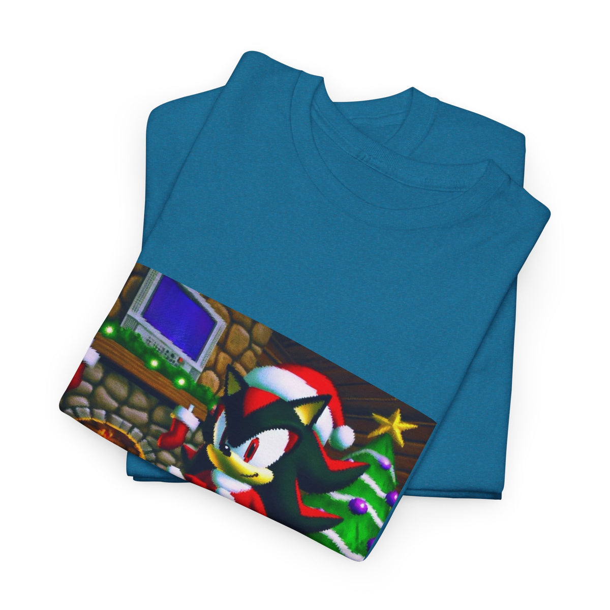 Shadow The Hedgehog Christmas Drip Tee